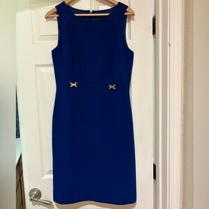 Tahari Blue Midi Dress